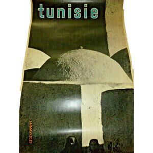 Vintage Tunisie RARE Conzett Huber Travel TUNISIE TUNISIA TRAVEL POSTER 26x40"